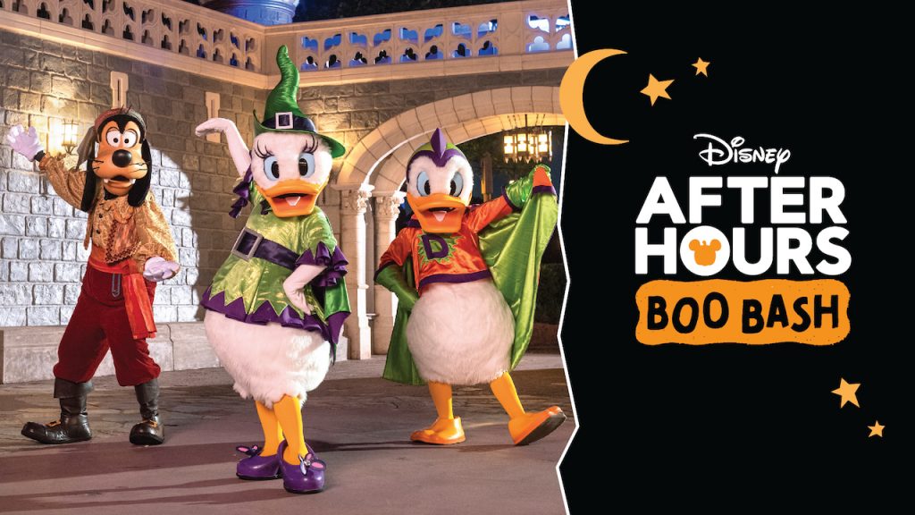 Disney After Hours Boo Bash graphic with characters
